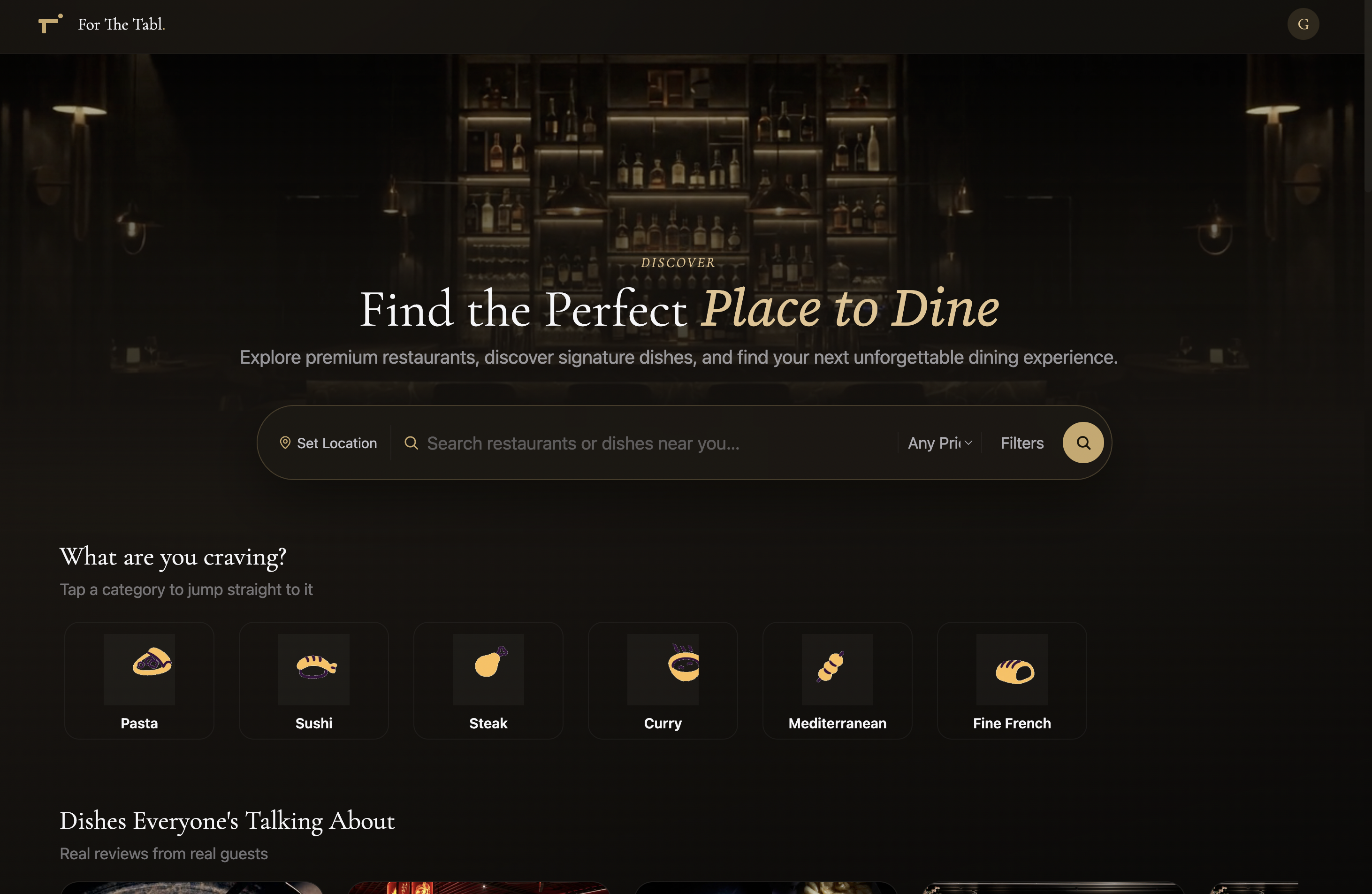 For The Tabl. food directory discovery homepage