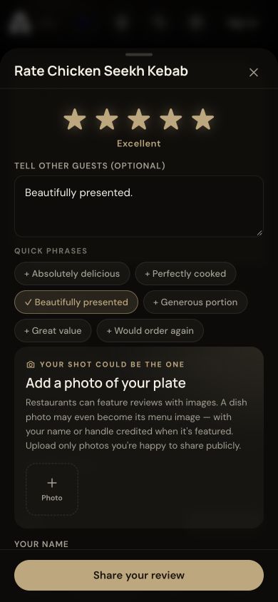 For The Tabl. Quick impressions interface